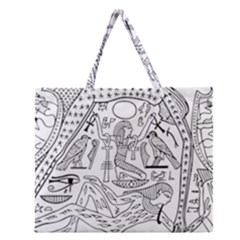 Egyptian Hieroglyphics History Seb Zipper Large Tote Bag by Pakrebo