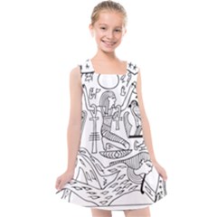 Egyptian Hieroglyphics History Seb Kids  Cross Back Dress