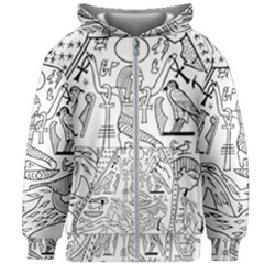 Egyptian Hieroglyphics History Seb Kids  Zipper Hoodie Without Drawstring by Pakrebo