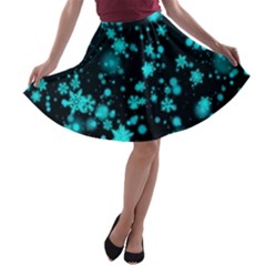 Background Black Blur Colorful A-line Skater Skirt by Pakrebo