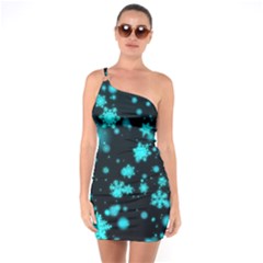 Background Black Blur Colorful One Soulder Bodycon Dress by Pakrebo