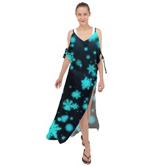 Background Black Blur Colorful Maxi Chiffon Cover Up Dress