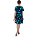 Background Black Blur Colorful Short Sleeve Shoulder Cut Out Dress  View2