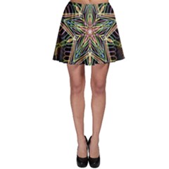 Star Mandala Pattern Design Doodle Skater Skirt by Pakrebo