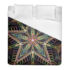 Star Mandala Pattern Design Doodle Duvet Cover (full/ Double Size) by Pakrebo