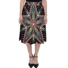 Star Mandala Pattern Design Doodle Classic Midi Skirt by Pakrebo