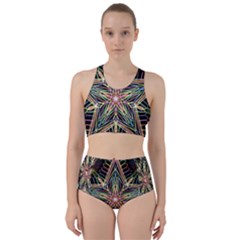 Star Mandala Pattern Design Doodle Racer Back Bikini Set by Pakrebo