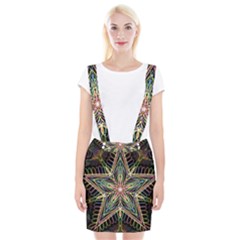 Star Mandala Pattern Design Doodle Braces Suspender Skirt by Pakrebo