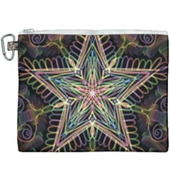 Star Mandala Pattern Design Doodle Canvas Cosmetic Bag (xxxl) by Pakrebo