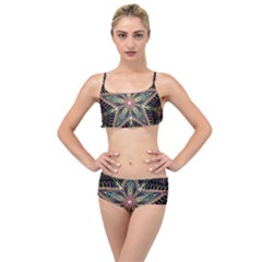 Star Mandala Pattern Design Doodle Layered Top Bikini Set