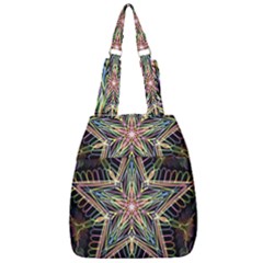 Star Mandala Pattern Design Doodle Center Zip Backpack