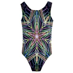 Star Mandala Pattern Design Doodle Kids  Cut-out Back One Piece Swimsuit by Pakrebo