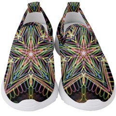 Star Mandala Pattern Design Doodle Kids  Slip On Sneakers