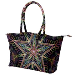 Star Mandala Pattern Design Doodle Canvas Shoulder Bag