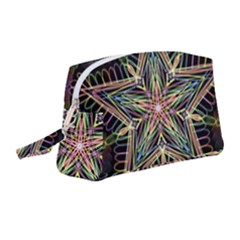 Star Mandala Pattern Design Doodle Wristlet Pouch Bag (medium)