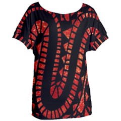 Background Abstract Red Black Women s Oversized Tee by Pakrebo