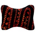 Background Abstract Red Black Velour Seat Head Rest Cushion View1