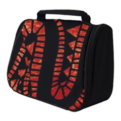 Background Abstract Red Black Full Print Travel Pouch (small)