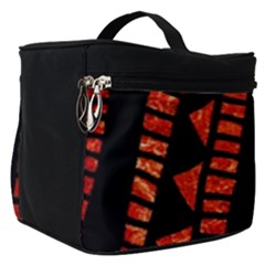 Background Abstract Red Black Make Up Travel Bag (small)