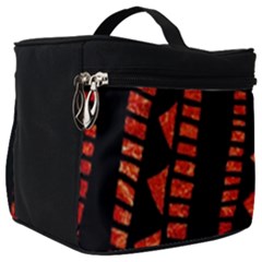 Background Abstract Red Black Make Up Travel Bag (big)