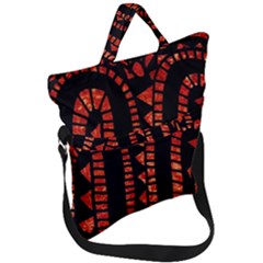 Background Abstract Red Black Fold Over Handle Tote Bag