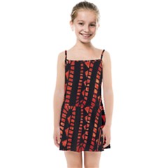 Background Abstract Red Black Kids  Summer Sun Dress