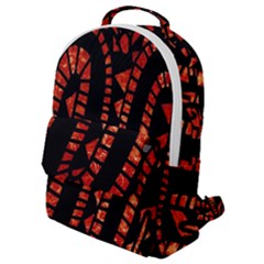 Background Abstract Red Black Flap Pocket Backpack (small)