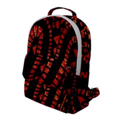 Background Abstract Red Black Flap Pocket Backpack (large)