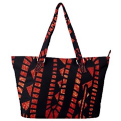 Background Abstract Red Black Full Print Shoulder Bag by Pakrebo