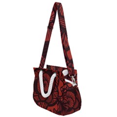 Background Abstract Red Black Rope Handles Shoulder Strap Bag