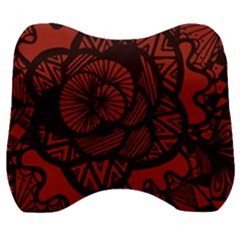 Background Abstract Red Black Velour Head Support Cushion