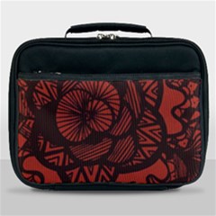 Background Abstract Red Black Lunch Bag