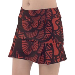 Background Abstract Red Black Tennis Skirt