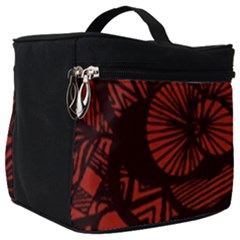 Background Abstract Red Black Make Up Travel Bag (big)