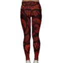 Background Abstract Red Black Lightweight Velour Classic Yoga Leggings View2