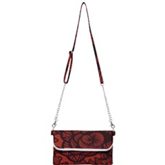 Background Abstract Red Black Mini Crossbody Handbag