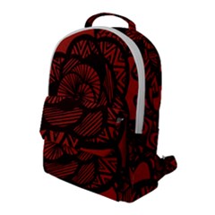 Background Abstract Red Black Flap Pocket Backpack (large) by Pakrebo