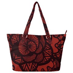 Background Abstract Red Black Full Print Shoulder Bag by Pakrebo