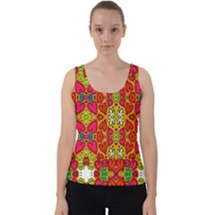 Abstract Background Pattern Doodle Velvet Tank Top by Pakrebo