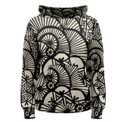 Background Abstract Beige Black Women s Pullover Hoodie by Pakrebo