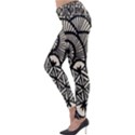 Background Abstract Beige Black Lightweight Velour Leggings View3