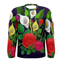 Flowers Charter Flowery Bouquet Men s Long Sleeve Tee by Pakrebo