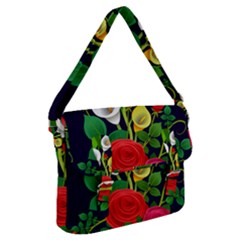 Flowers Charter Flowery Bouquet Buckle Messenger Bag by Pakrebo