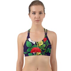 Flowers Charter Flowery Bouquet Back Web Sports Bra by Pakrebo