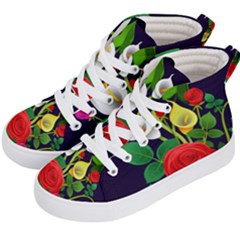 Flowers Charter Flowery Bouquet Kids  Hi-top Skate Sneakers by Pakrebo