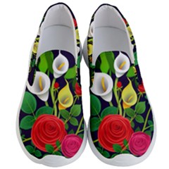 Flowers Charter Flowery Bouquet Men s Lightweight Slip Ons by Pakrebo