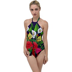 Flowers Charter Flowery Bouquet Go With The Flow One Piece Swimsuit by Pakrebo