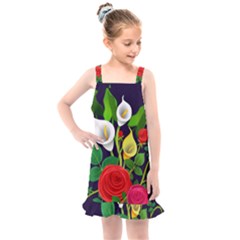 Flowers Charter Flowery Bouquet Kids  Overall Dress by Pakrebo