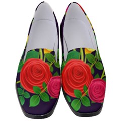 Flowers Charter Flowery Bouquet Women s Classic Loafer Heels by Pakrebo