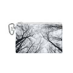 Forest Trees Silhouette Tree Canvas Cosmetic Bag (small) by Pakrebo